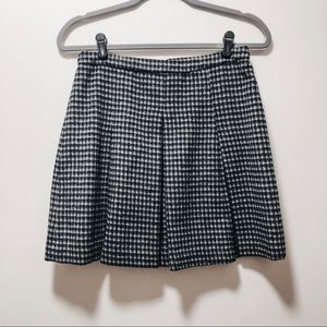 Black and grey/white checkered skirt